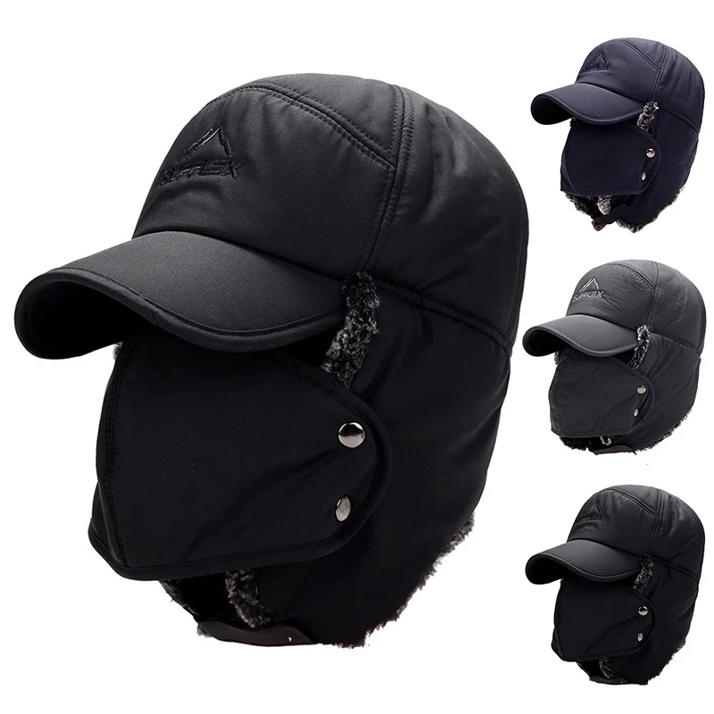 Trapper Hat Ear Flap - Winter Fur Warm Windproof Hat Men