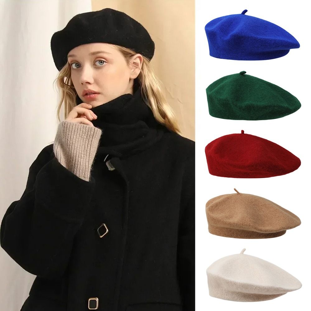 Beret French Wool - Autumn Winter Warm Wool Berets Hat