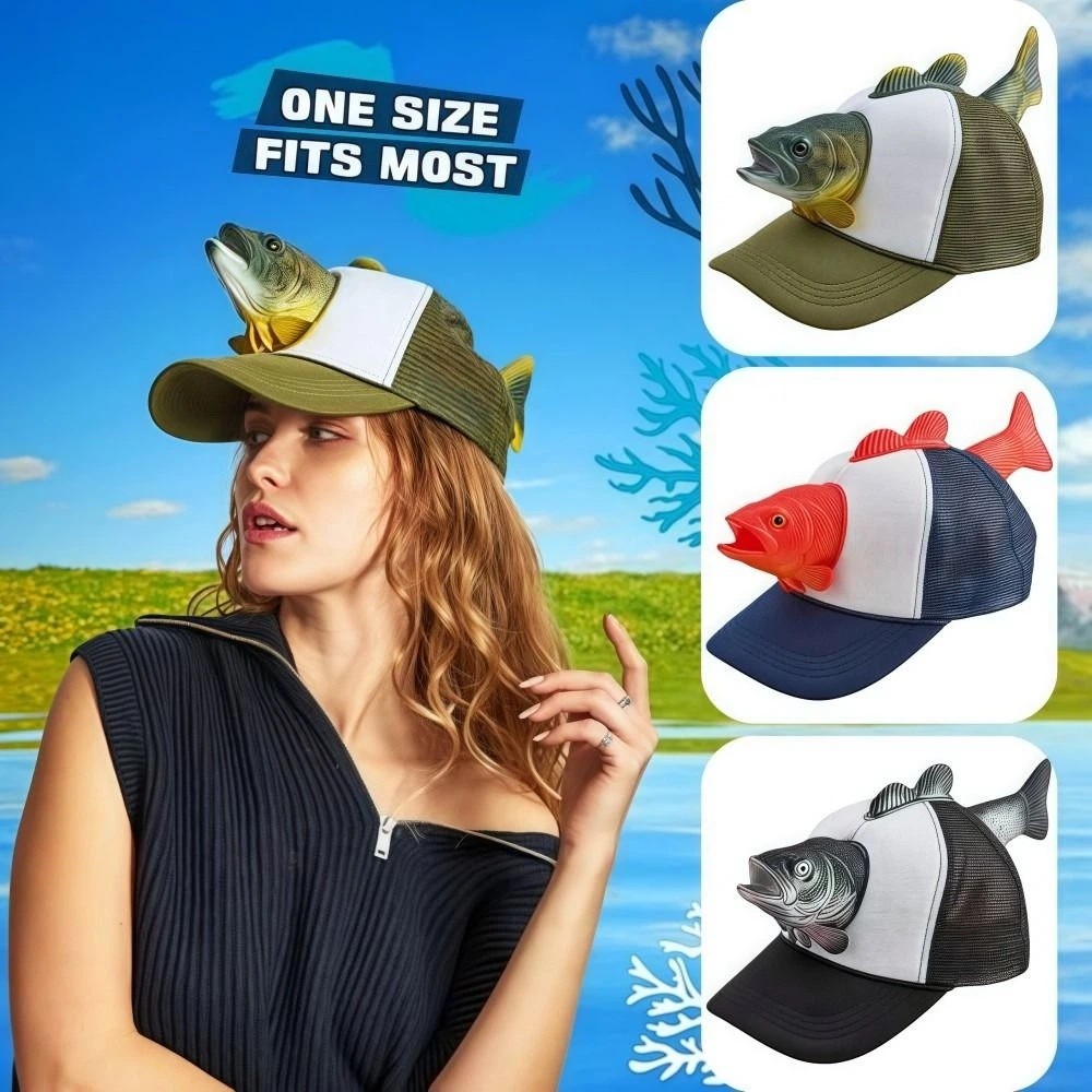 Funny 3D Fish Animal Trucker H - Trucker Cap Mesh recension och pris