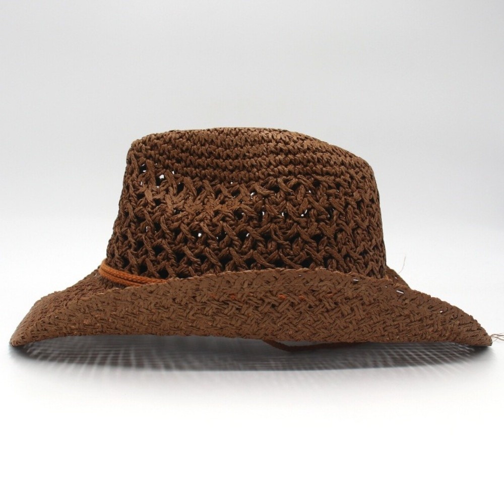 Retro Wide Brim Sunscreen Stra - Cowboy Hat Straw recension och pris