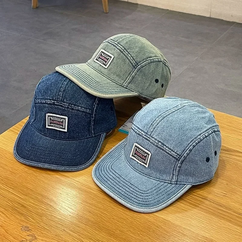Vintage Flat Brim Denim Baseba - Corduroy Cap 5 Panel recension och pris