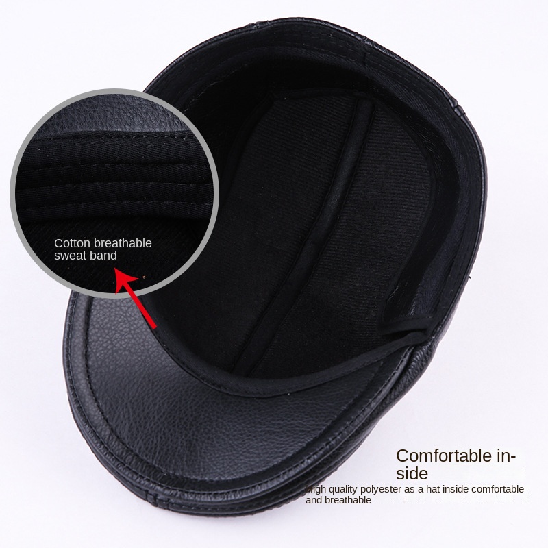 Genuine Cowhide Leather Men Be - Baseball Cap Structured recension och pris