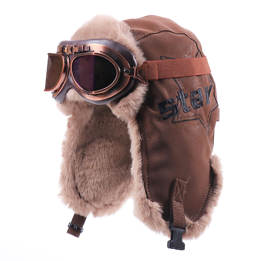 Men Women Vintage Harley Pilot - Trapper Hat Ear Flap recension och pris
