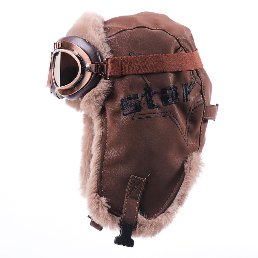 Men Women Vintage Harley Pilot - Trapper Hat Ear Flap recension och pris
