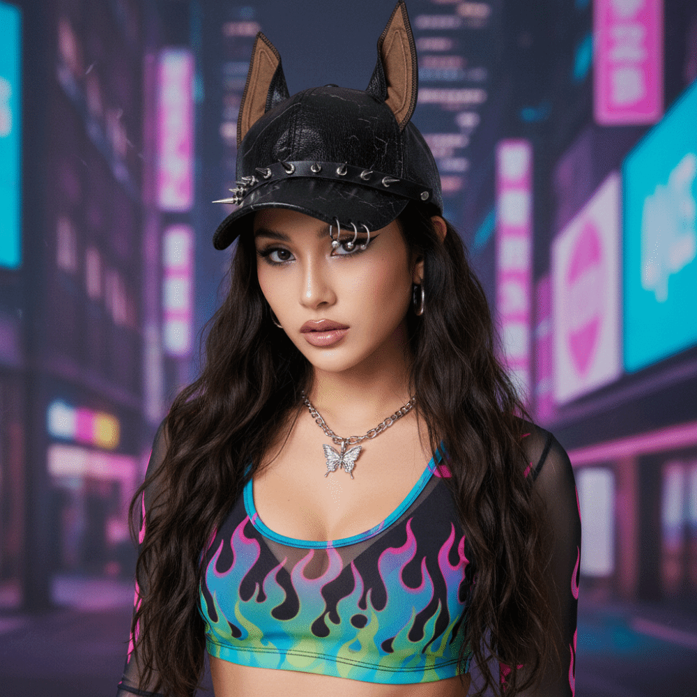 Fashion Punk Doberman Dog Ears - Baseball Cap Structured recension och pris