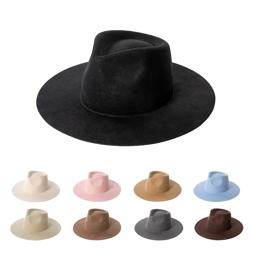 100% Wool Felt Fedora Hat Wide - Fedora Hat Wool recension och pris